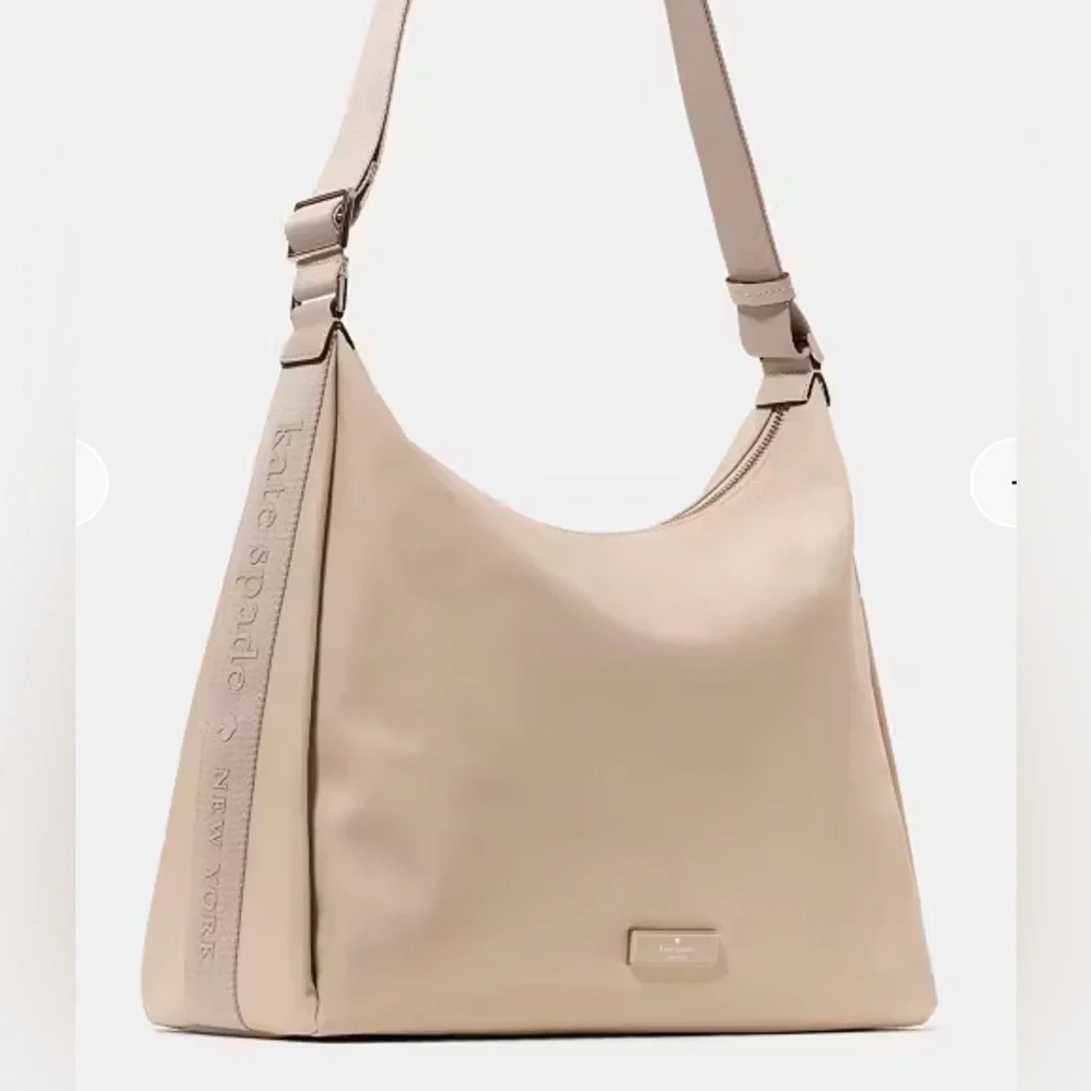 Kate Spade Carter Nylon Large Convertible Crossbody Warm Beige